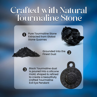 Tourmaline Evil Eye Pendant