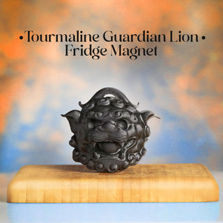 Tourmaline Guardian Lion Fridge Magnet