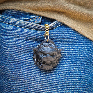Tourmaline Guardian Lion Keychain
