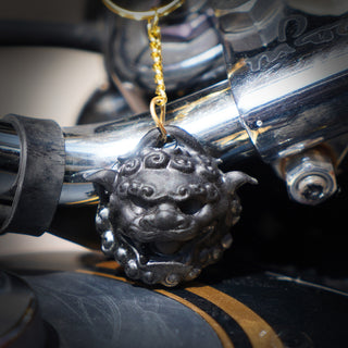 Tourmaline Guardian Lion Keychain