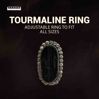 Gems Of Gratitude (Pyrite Stud Earrings + Black Tourmaline Ring)